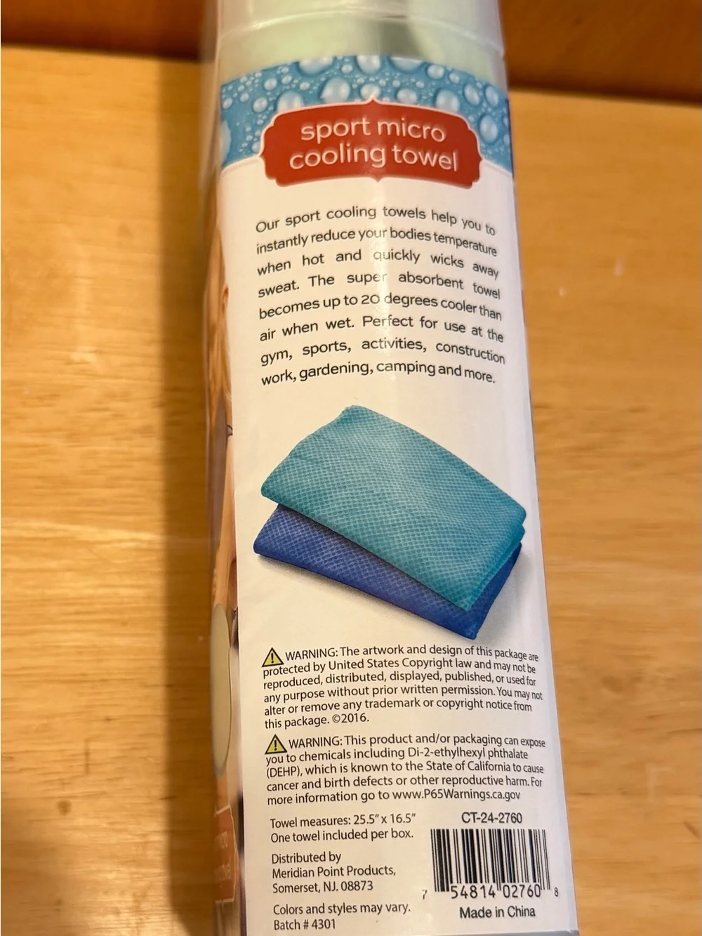 Meridian Point Originals Sport Micro Cooling Towel - Mint Green
